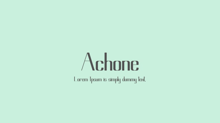 Achone Font