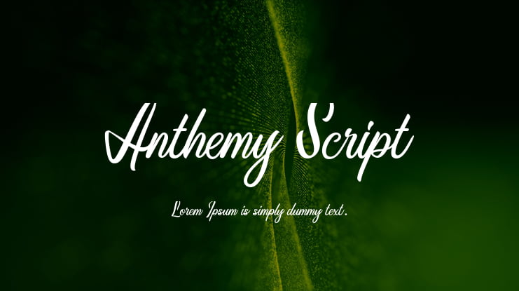 Anthemy Script Font