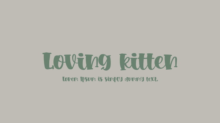 Loving kitten Font