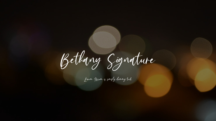 Bethany Signature Font