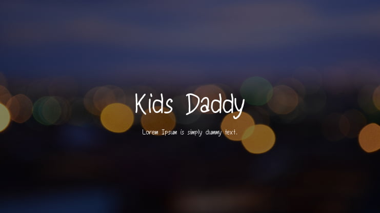 Kids Daddy Font