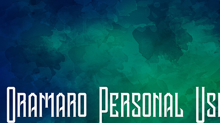 Oramaro Personal Use Font