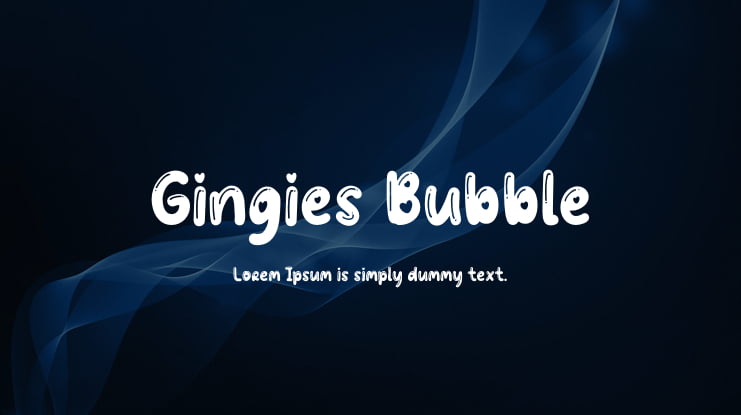 Gingies Bubble Font