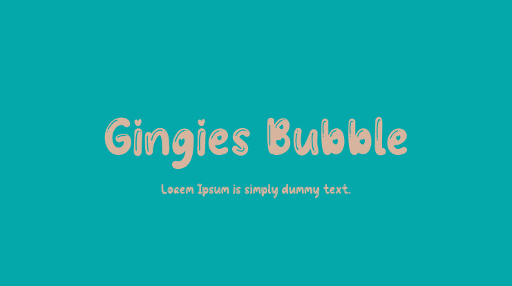 Gingies Bubble Font