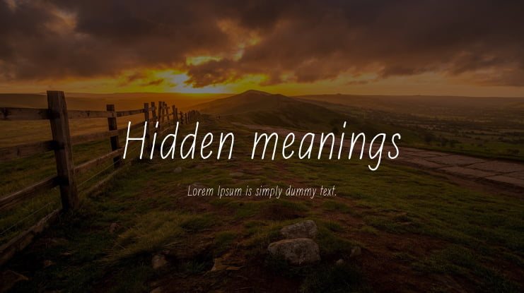 Hidden meanings Font