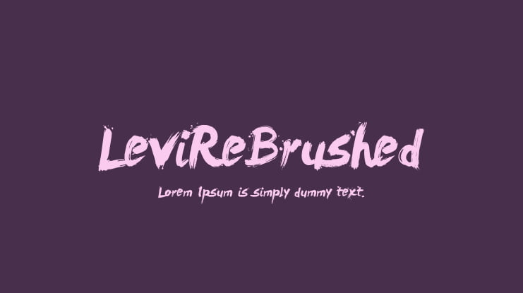 LeviReBrushed Font