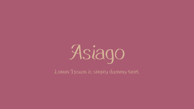 Asiago Font