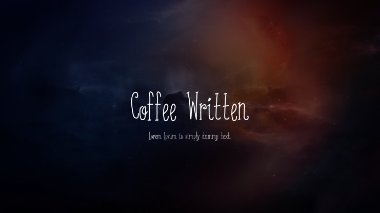 Coffee Written Font Family