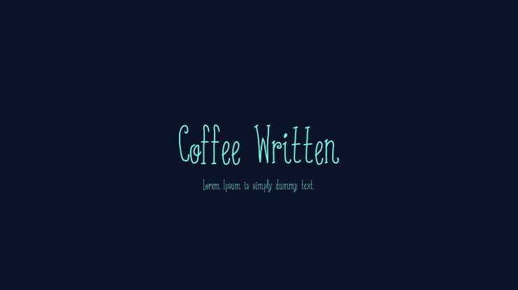 Coffee Written Font Family