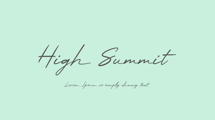 High Summit Font