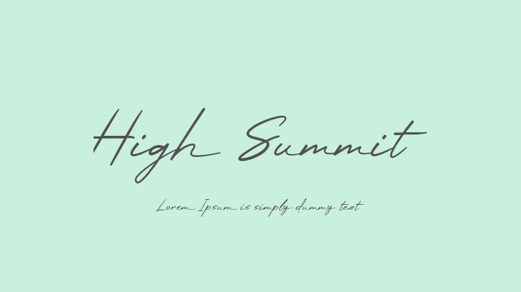 High Summit Font
