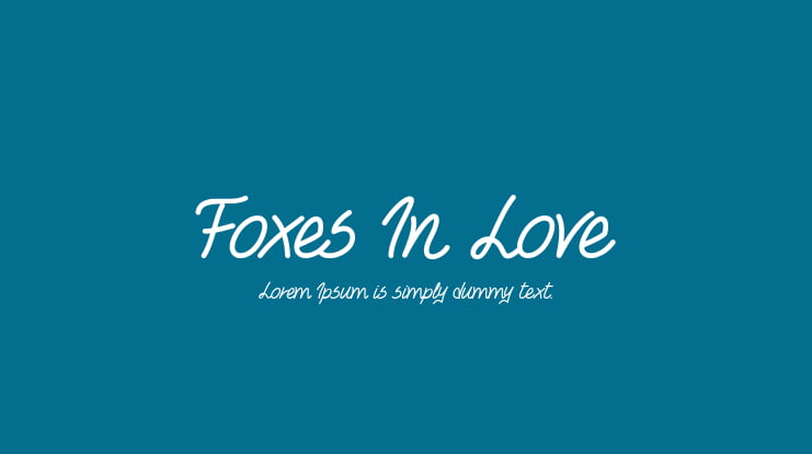 Foxes In Love Font