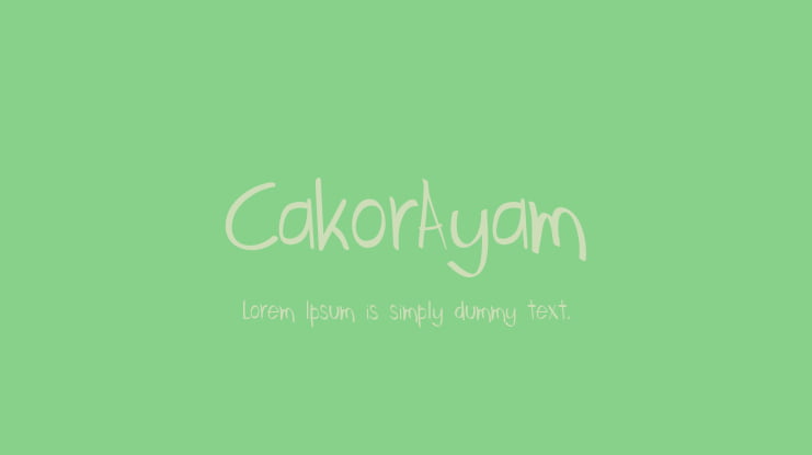 CakorAyam Font