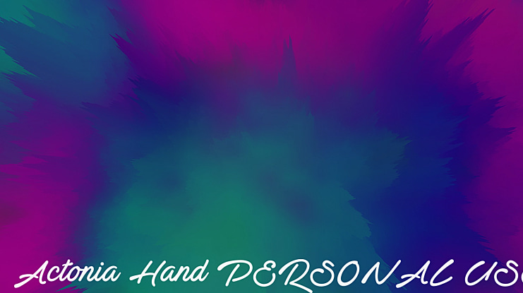 Actonia Hand PERSONAL USE Font Family