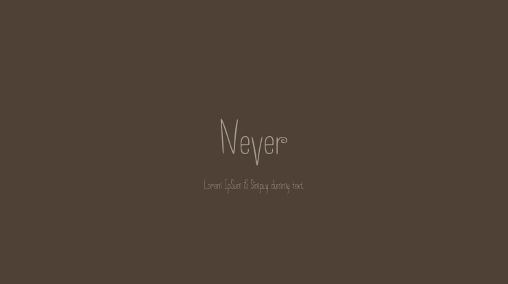 Never Font