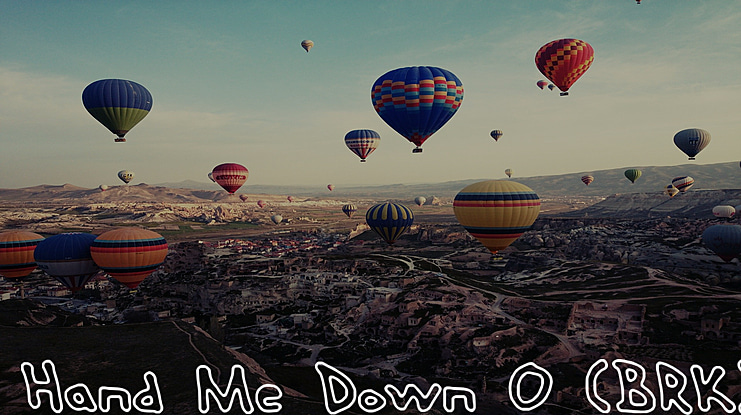 Hand Me Down O (BRK) Font Family