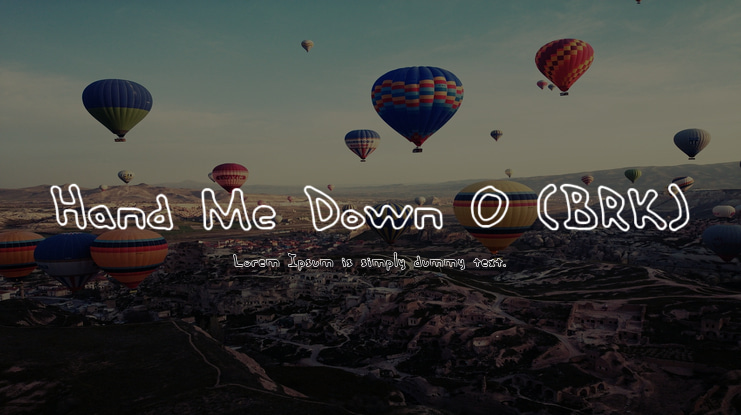 Hand Me Down O (BRK) Font Family