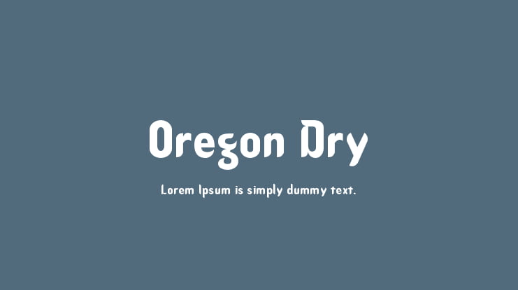Oregon Dry Font Family