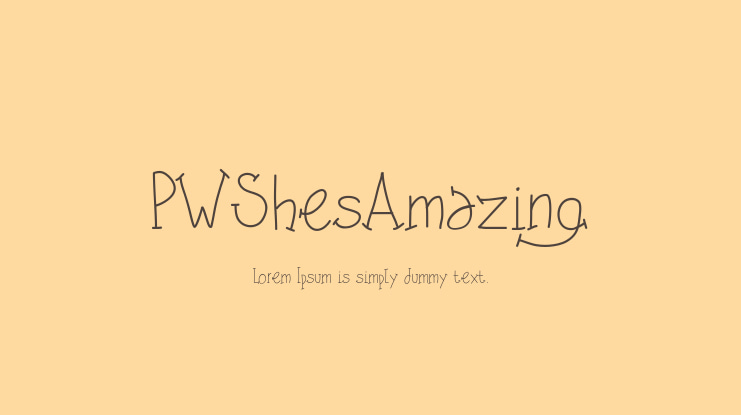 PWShesAmazing Font