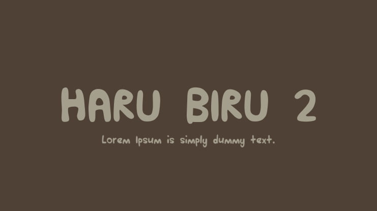 HARU BIRU 2 Font