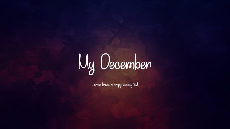 My December Font
