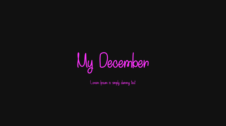 My December Font