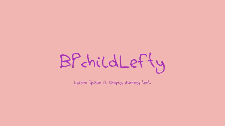BPchildLefty Font