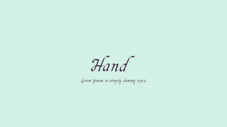 Hand Font