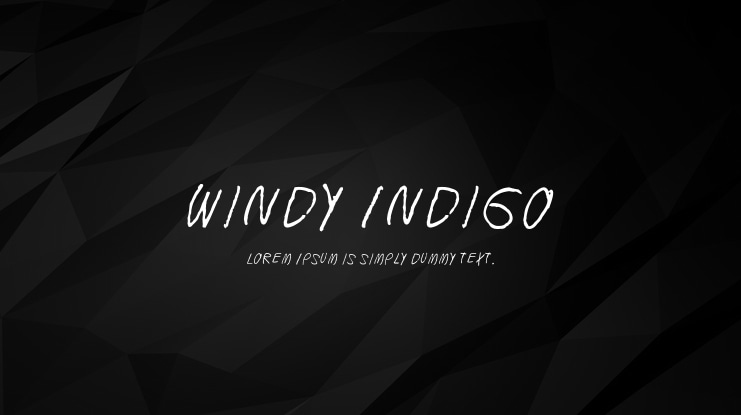 Windy Indigo Font