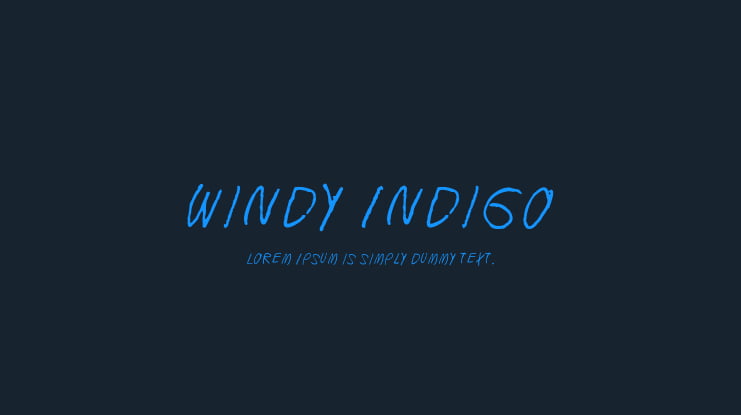 Windy Indigo Font