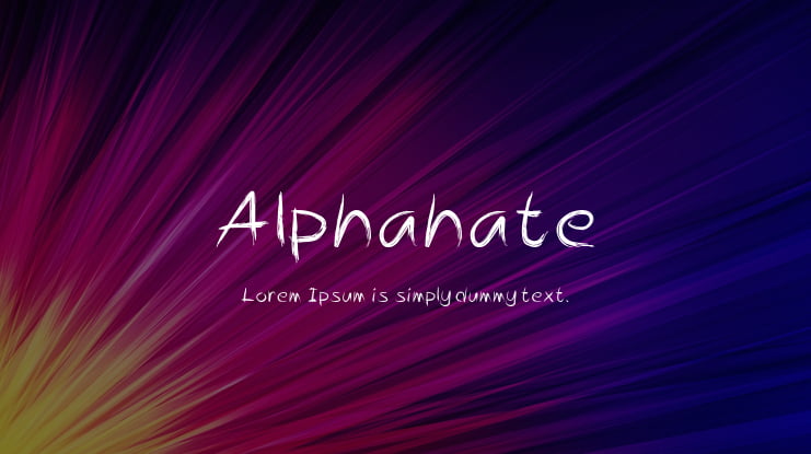 Alphahate Font