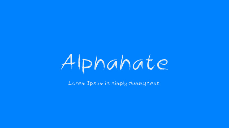 Alphahate Font