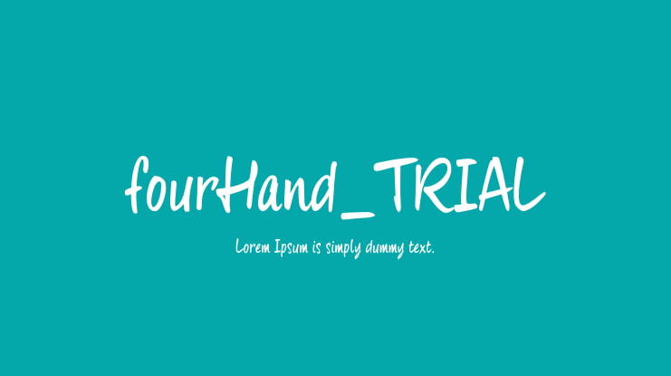 fourHand_TRIAL Font