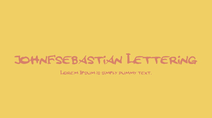 johnFsebastian Lettering Font