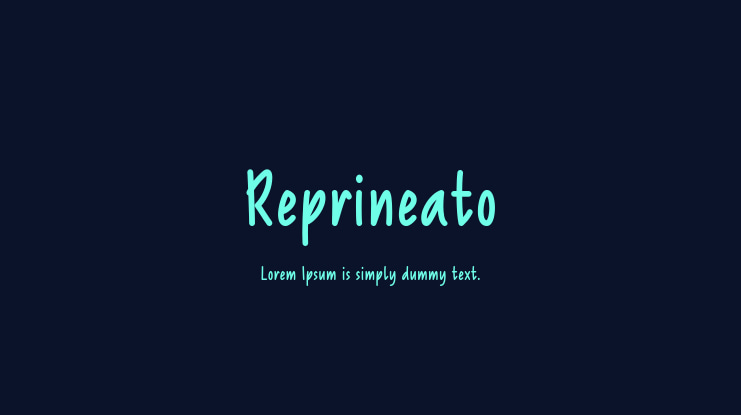 Reprineato Font Family