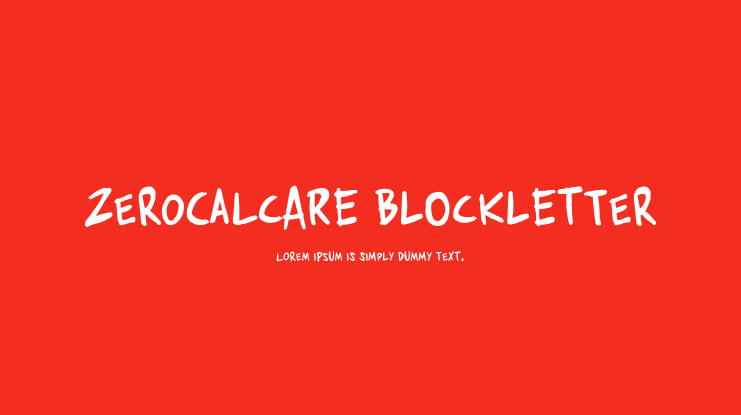 Zerocalcare Blockletter Font Family