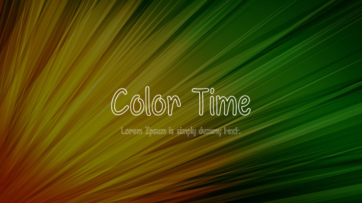Color Time Font