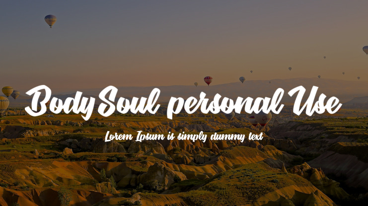 BodySoul personal Use Font