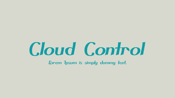 Cloud Control Font
