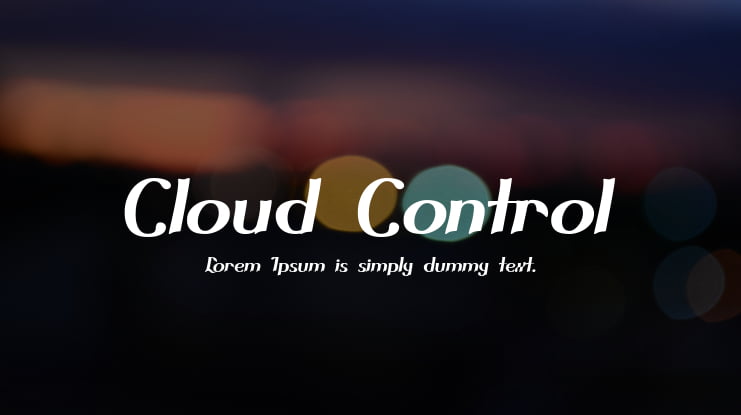 Cloud Control Font