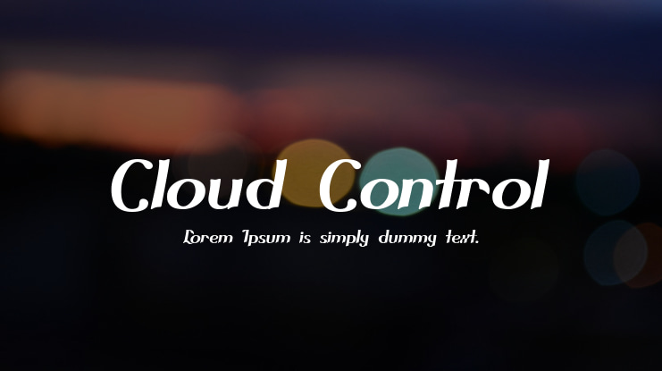 Cloud Control Font