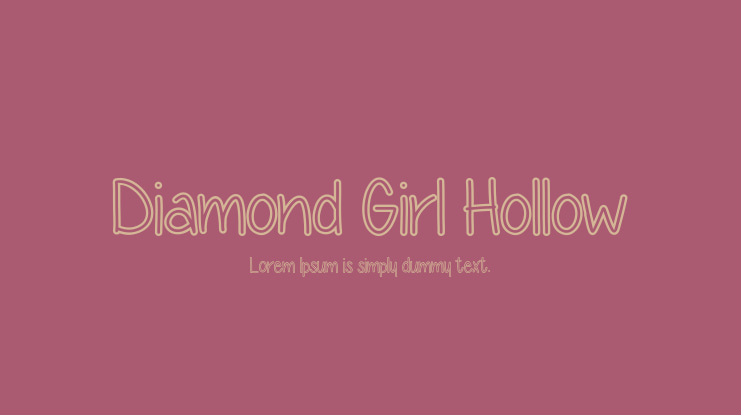 Diamond Girl Hollow Font Family