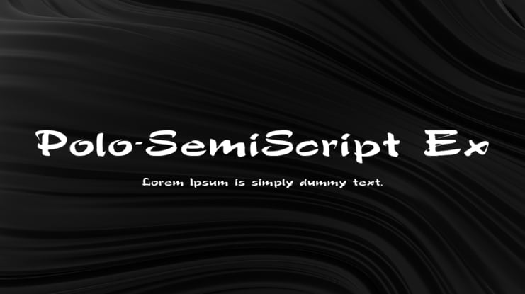 Polo-SemiScript Ex Font Family