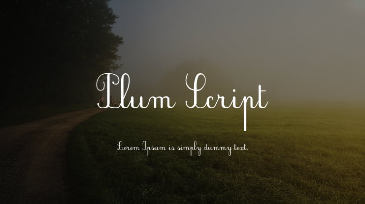 Plum Script Font