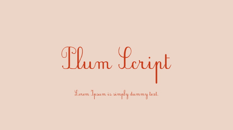 Plum Script Font