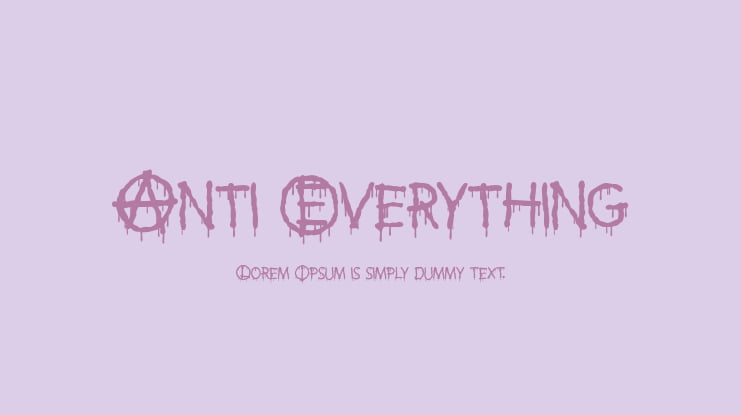 Anti Everything Font