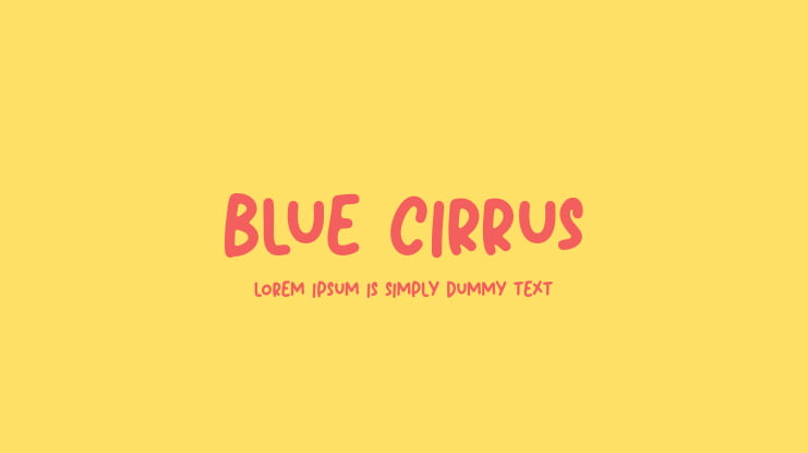 Blue Cirrus Font Family