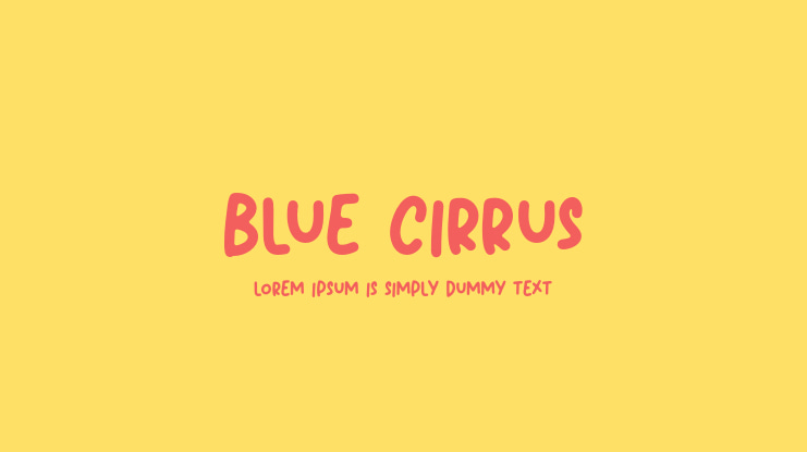 Blue Cirrus Font Family