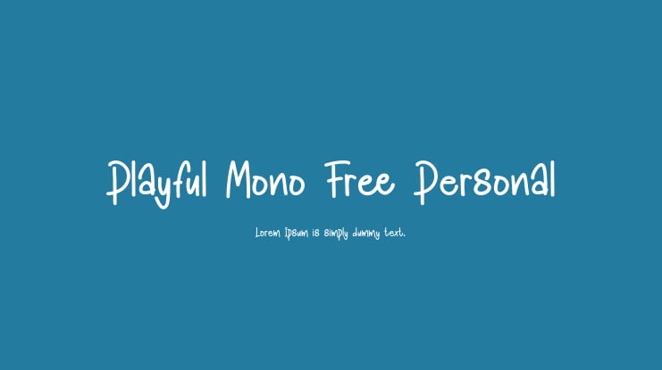 Playful Mono Free Personal Font
