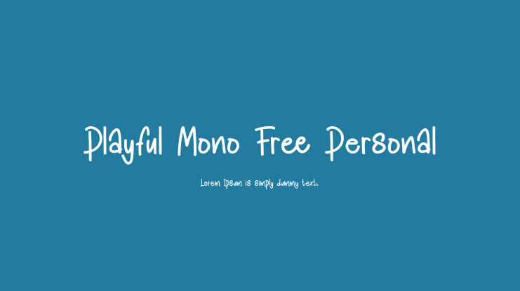 Playful Mono Free Personal Font